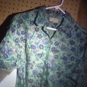 L. L. Bean Floral button up shirt